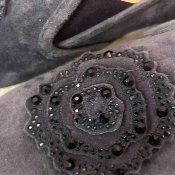 Karl Lagerfeld Blue Cyra Suede Slip On - Picture 4 of 6